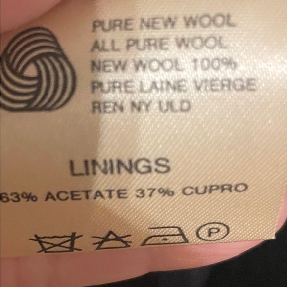 🇬🇧 Jaeger Black 💯 Wool Dress Size 12 🇬🇧 - Picture 6 of 7